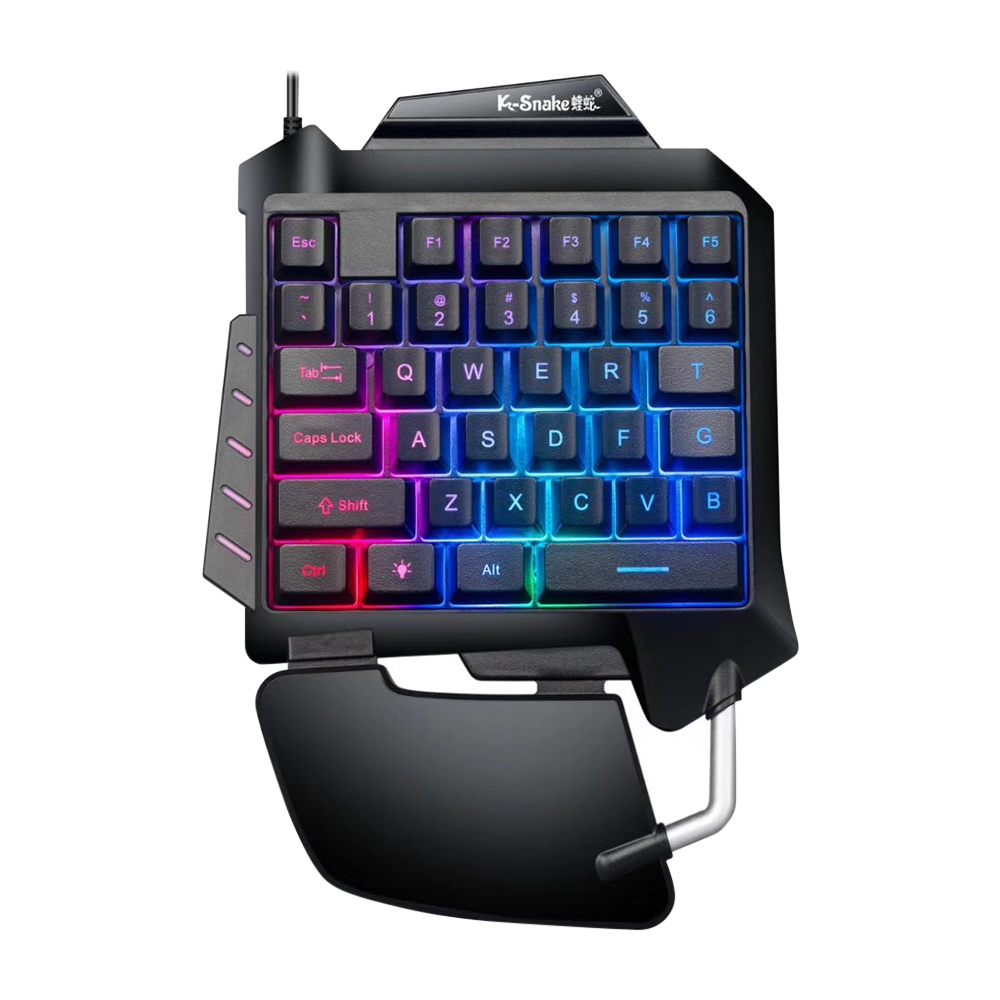 Gaming Keyboard 1 Hand - One-Handed Gaming Keyboard Ergonomic LED RGB