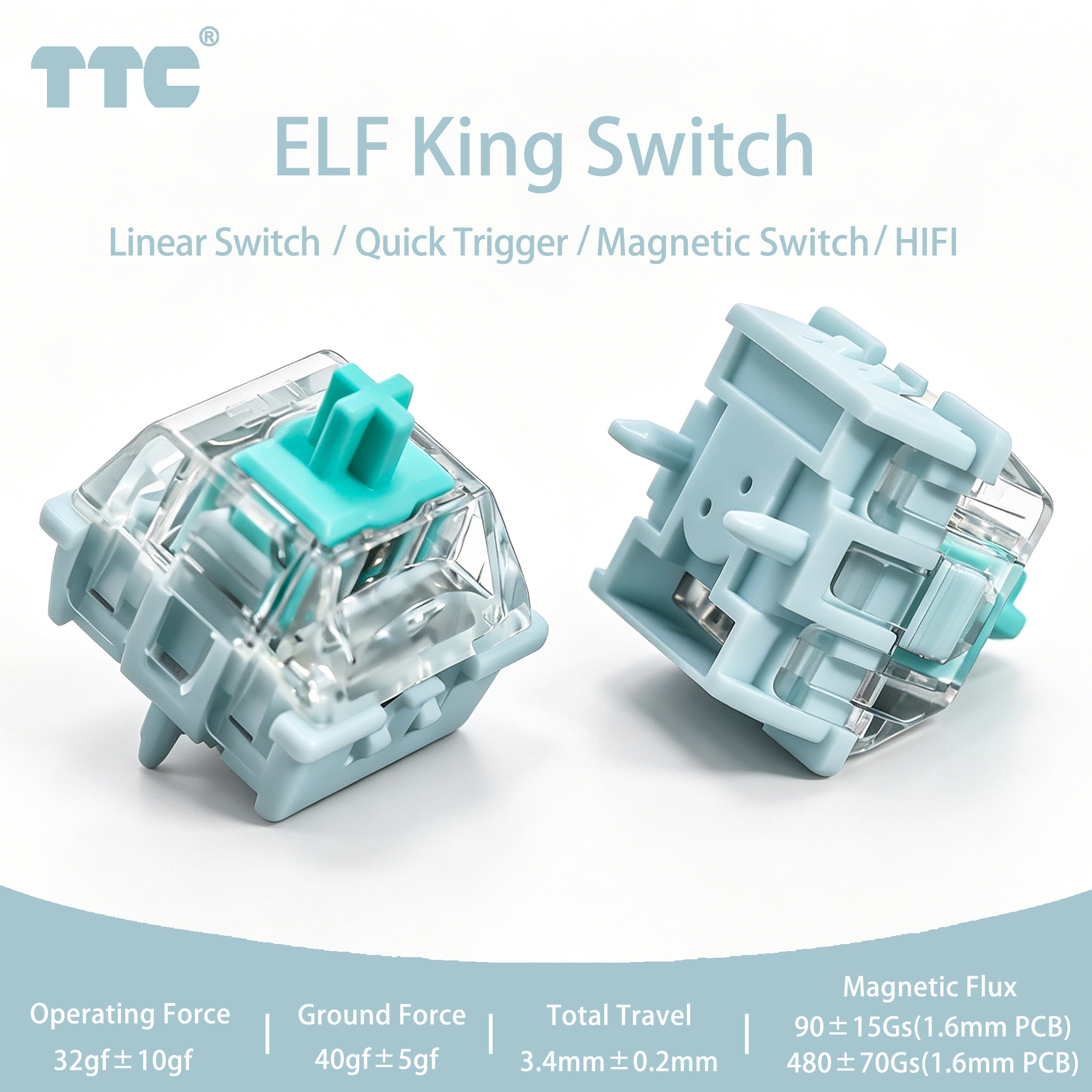 Gaming Keyboard Magnetic Switches - TTC ELF King Magnetic Switches 32gf