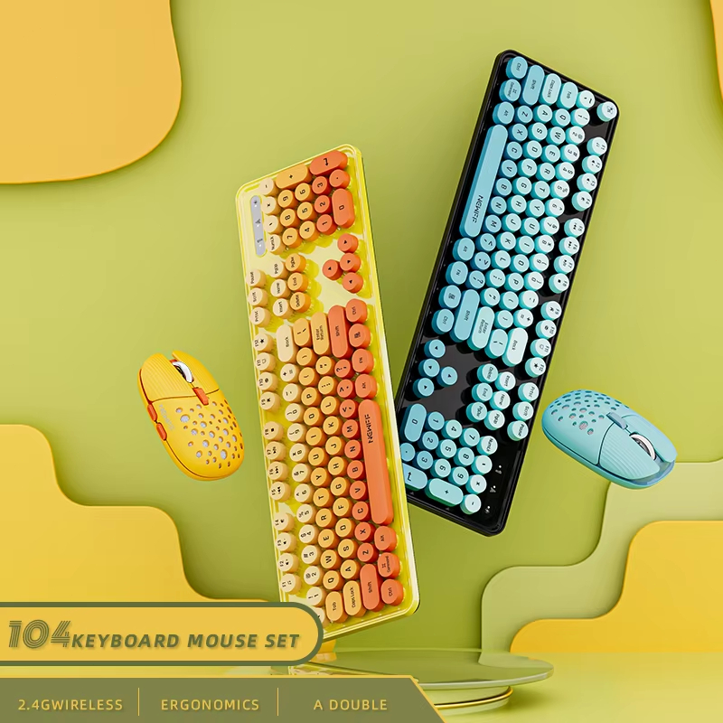 Gaming Keyboard And Mouse Combo - 104 Keys 2.4G Wireless Gaming Keyboard