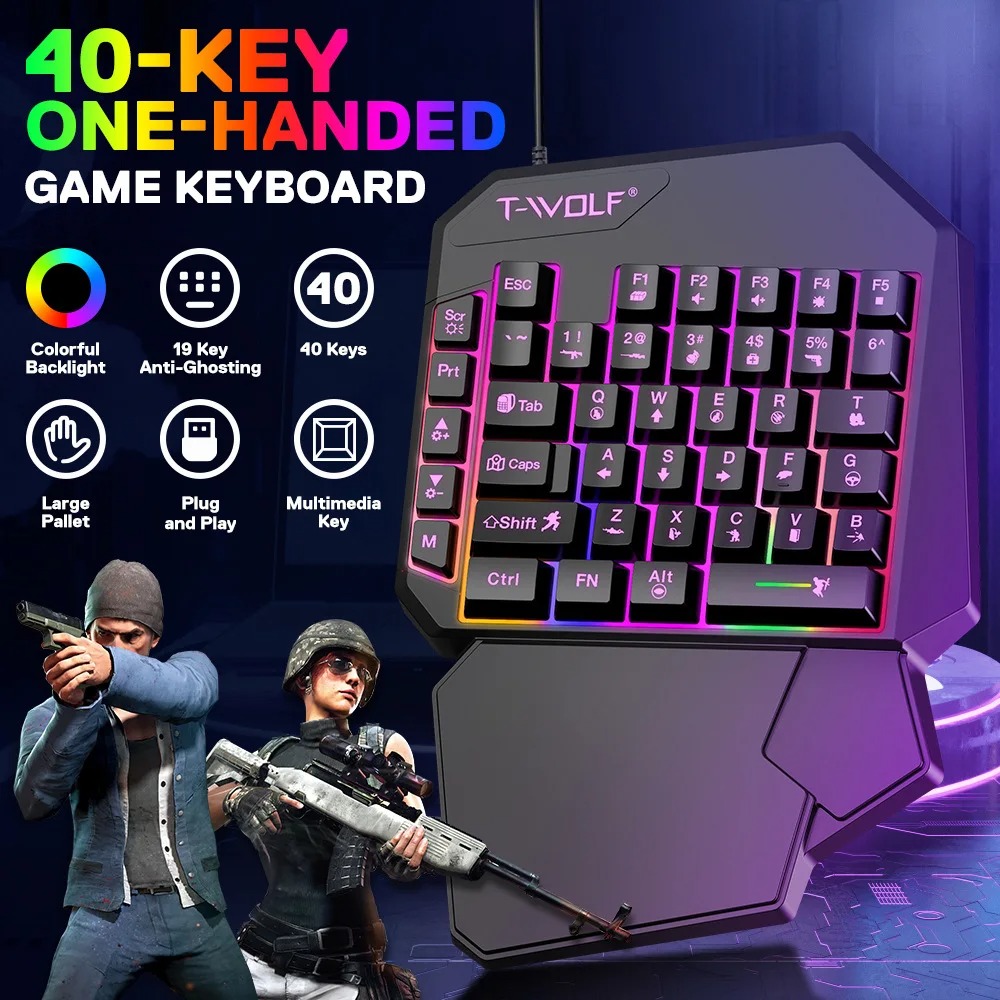 5 in 1 RGB Gaming Keyboard Mou - Gaming Keyboard 1 Hand incelemesi ve fiyatı