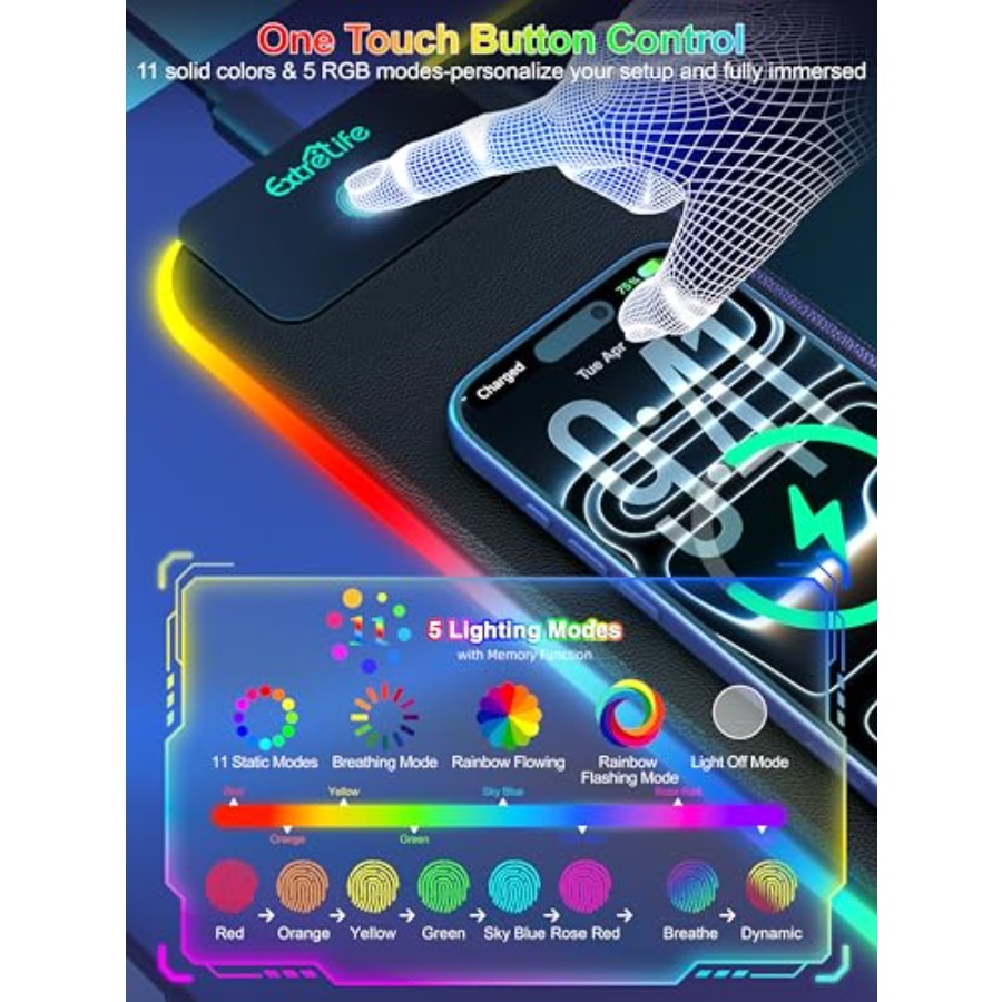 Mouse Pad with 15W Wireless Ch - Gaming Keyboard No Number Pad incelemesi ve fiyatı