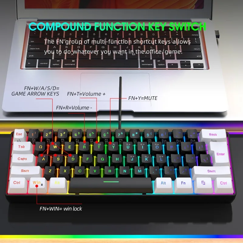Keyboard and mouse 60% compute - Gaming Keyboard And Mouse Combo incelemesi ve fiyatı