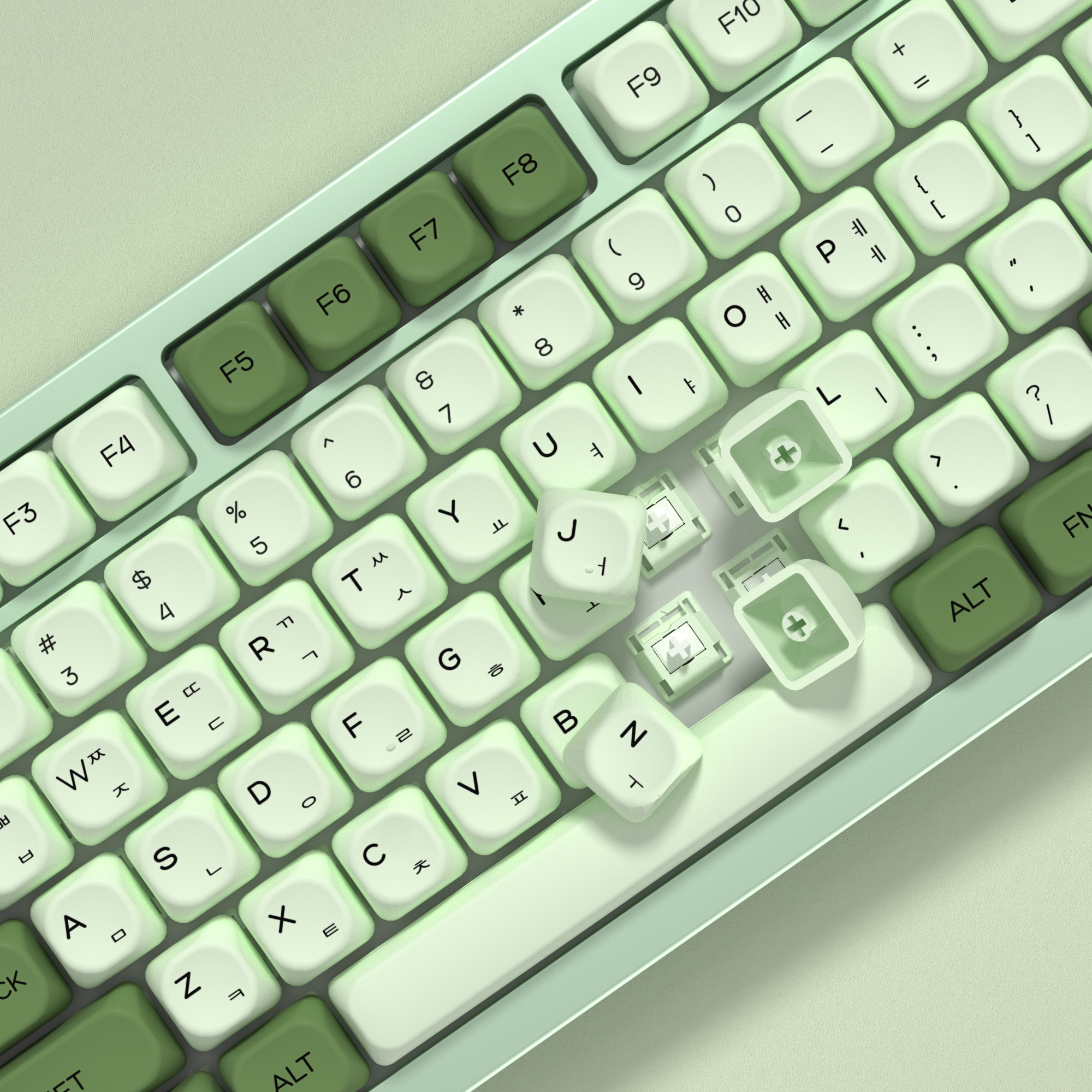 KBDiy Matcha Korean Keycap Gre - Gaming Keyboard No Number Pad incelemesi ve fiyatı