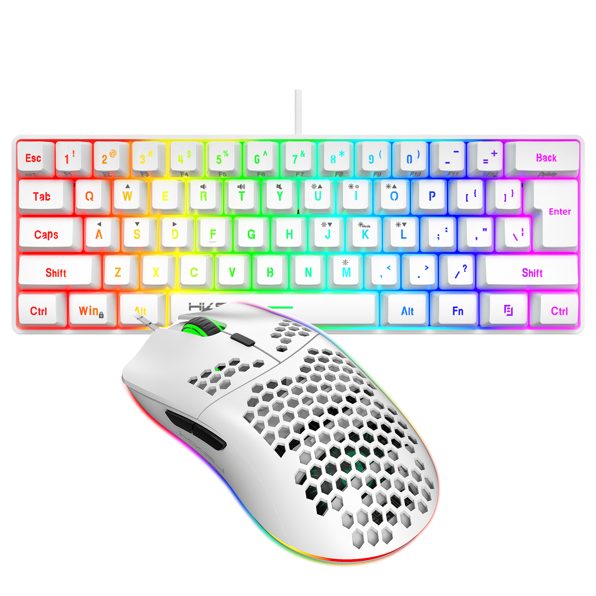 Hot selling HXSJ 61 keys V700  - Gaming Keyboard And Mouse Combo incelemesi ve fiyatı