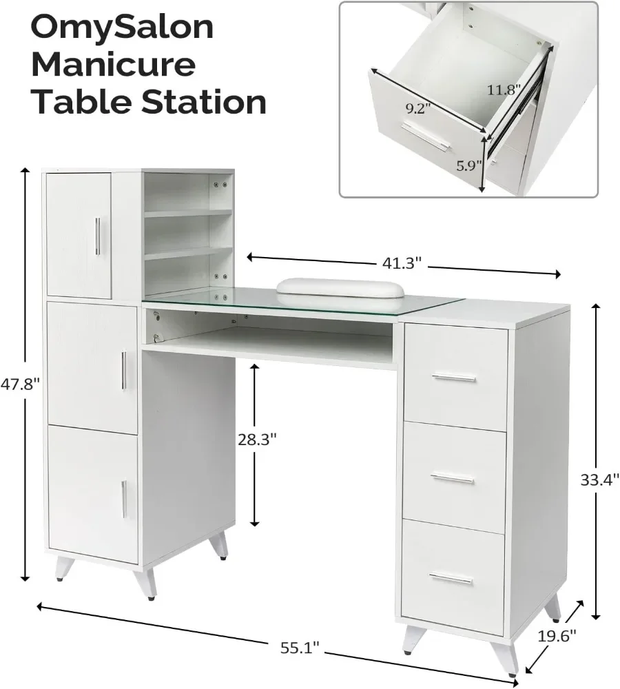Manicure Table Nail Desk for N - Wrist Rest Wood incelemesi ve fiyatı