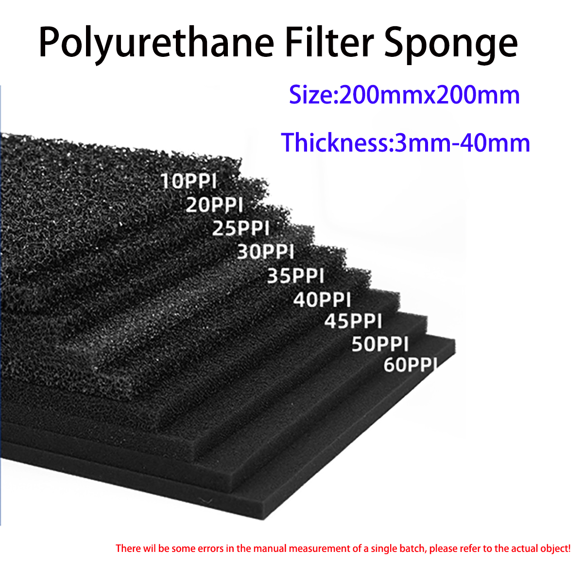 200x200mm  Dustproof Flame Ret - Polyurethane Foam Sheet incelemesi ve fiyatı