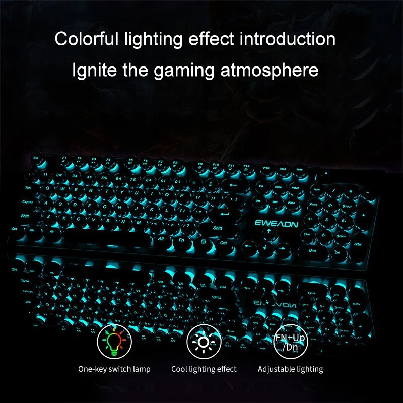 Retro Punk Mechanical Feel Key - Gaming Keyboard Mouse incelemesi ve fiyatı