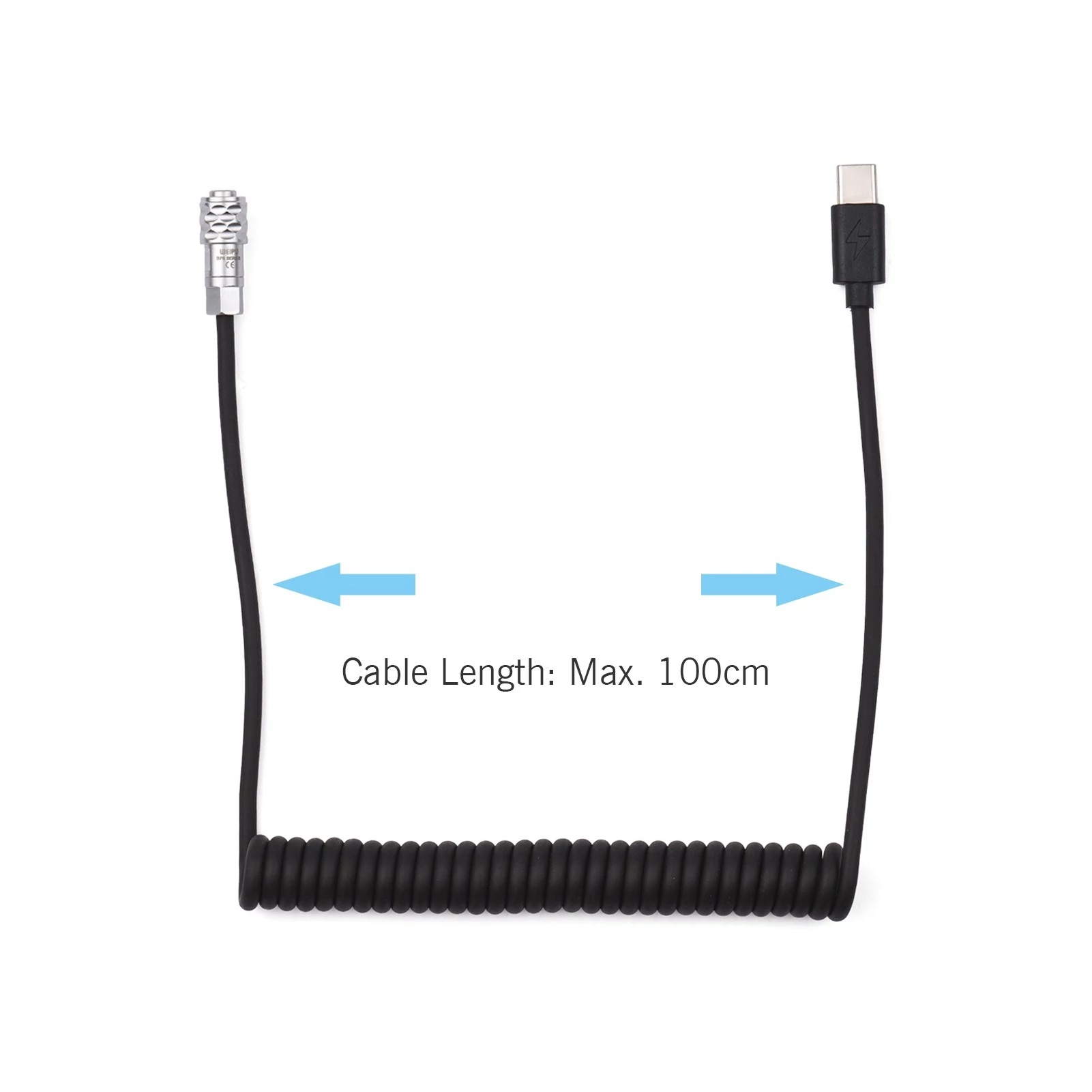 New PD 12V 3A USB Type C To 2  - Coiled Usb Cable incelemesi ve fiyatı