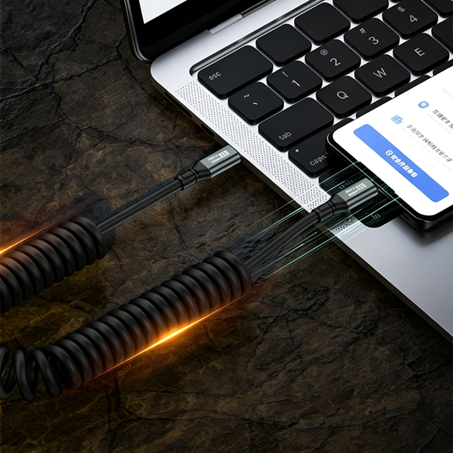PD 100W USB C to Type C Coiled - Coiled Usb Cable incelemesi ve fiyatı