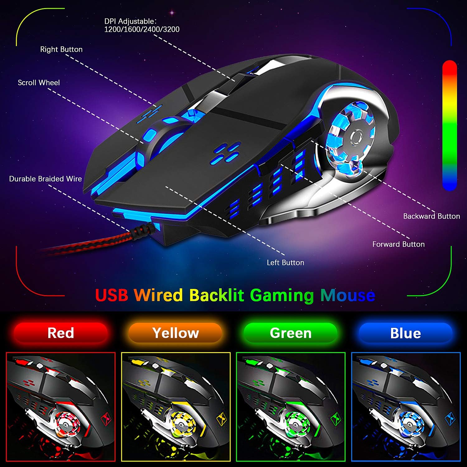 RGB Gaming Keyboard Mouse Comb - Gaming Keyboard No Number Pad incelemesi ve fiyatı