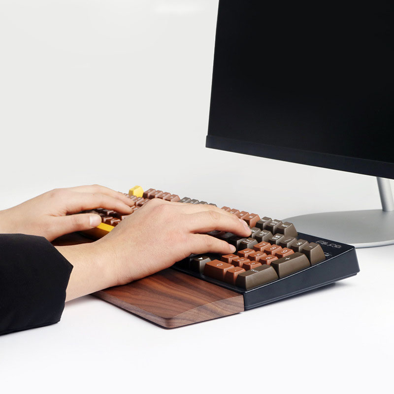 One-Hand Oak Walnut Wooden Key - Wrist Rest Wood incelemesi ve fiyatı