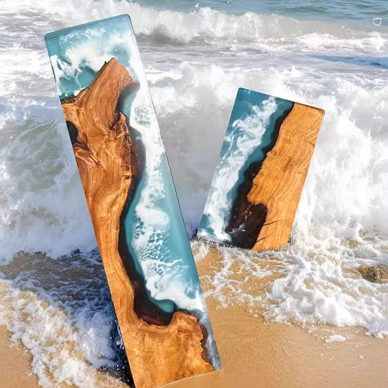 Handcrafted Ocean Wave Resin W - Wrist Rest Wood incelemesi ve fiyatı