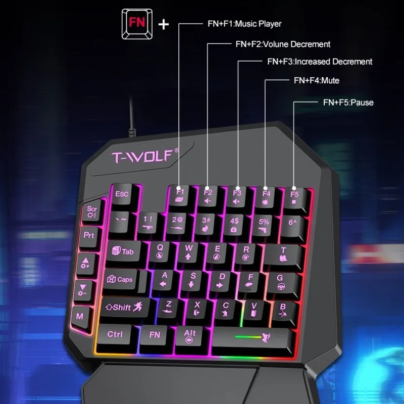 5 In 1 Set 35keys One Handedly - Gaming Keyboard 1 Hand incelemesi ve fiyatı