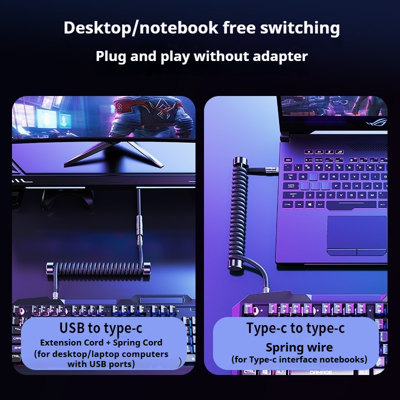 Eary 1.2m Coiled Keyboard Cabl - Coiled Usb Cable incelemesi ve fiyatı