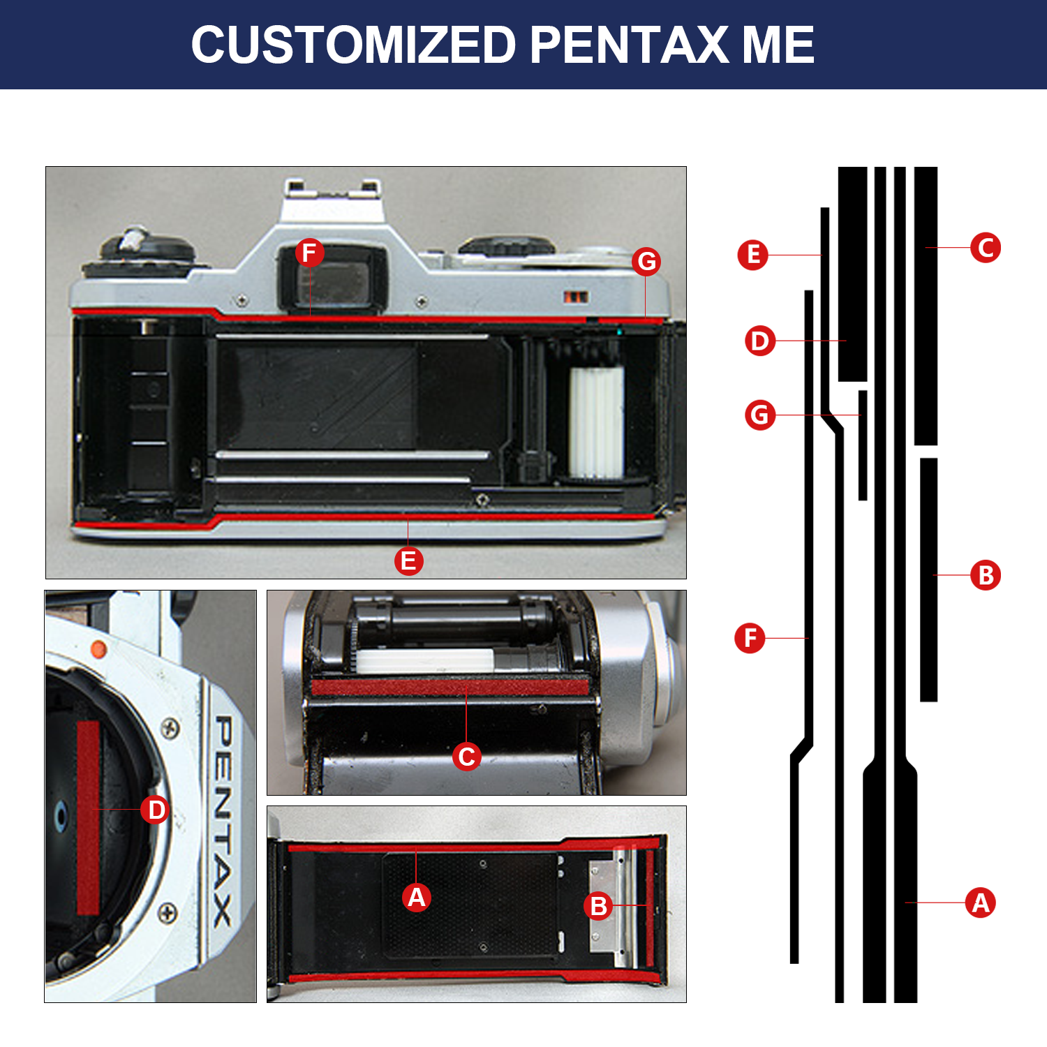 Pentax ME ME Super MG MV1 Came - Polyurethane Foam Sheet incelemesi ve fiyatı