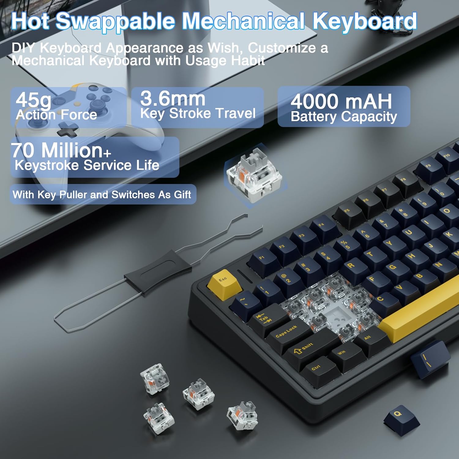 Aula F75 mechanical keyboard,  - Gaming Keyboard No Number Pad incelemesi ve fiyatı