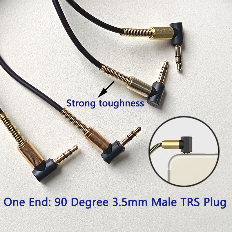 1PC 90 Degree 3.5mm 1.5M Coile - Coiled Usb Cable incelemesi ve fiyatı