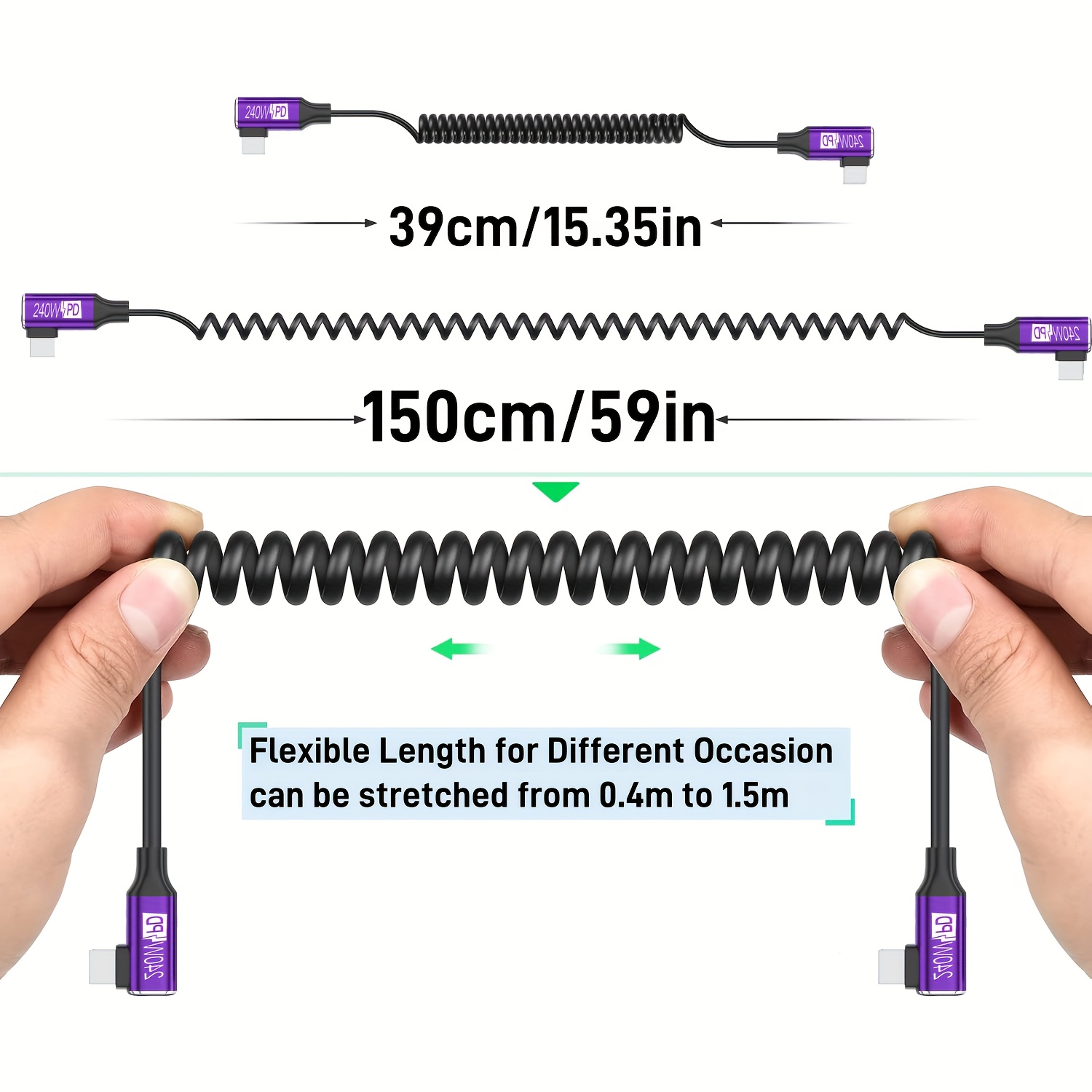 USB-C to USB-C Coiled Cable wi - Coiled Usb Cable incelemesi ve fiyatı
