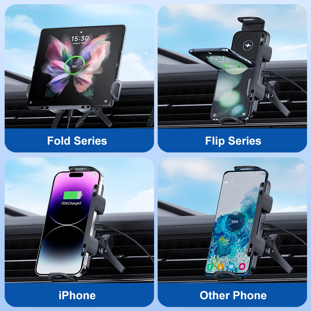 Car Wireless Charger Dual Coil - Coiled Usb Cable incelemesi ve fiyatı