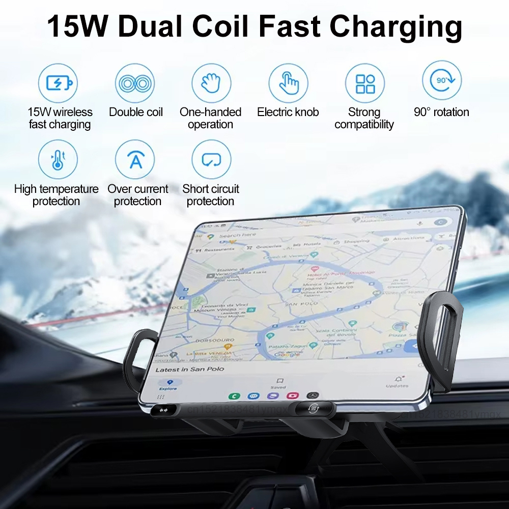 Car Wireless Charger Dual Coil - Coiled Usb Cable incelemesi ve fiyatı