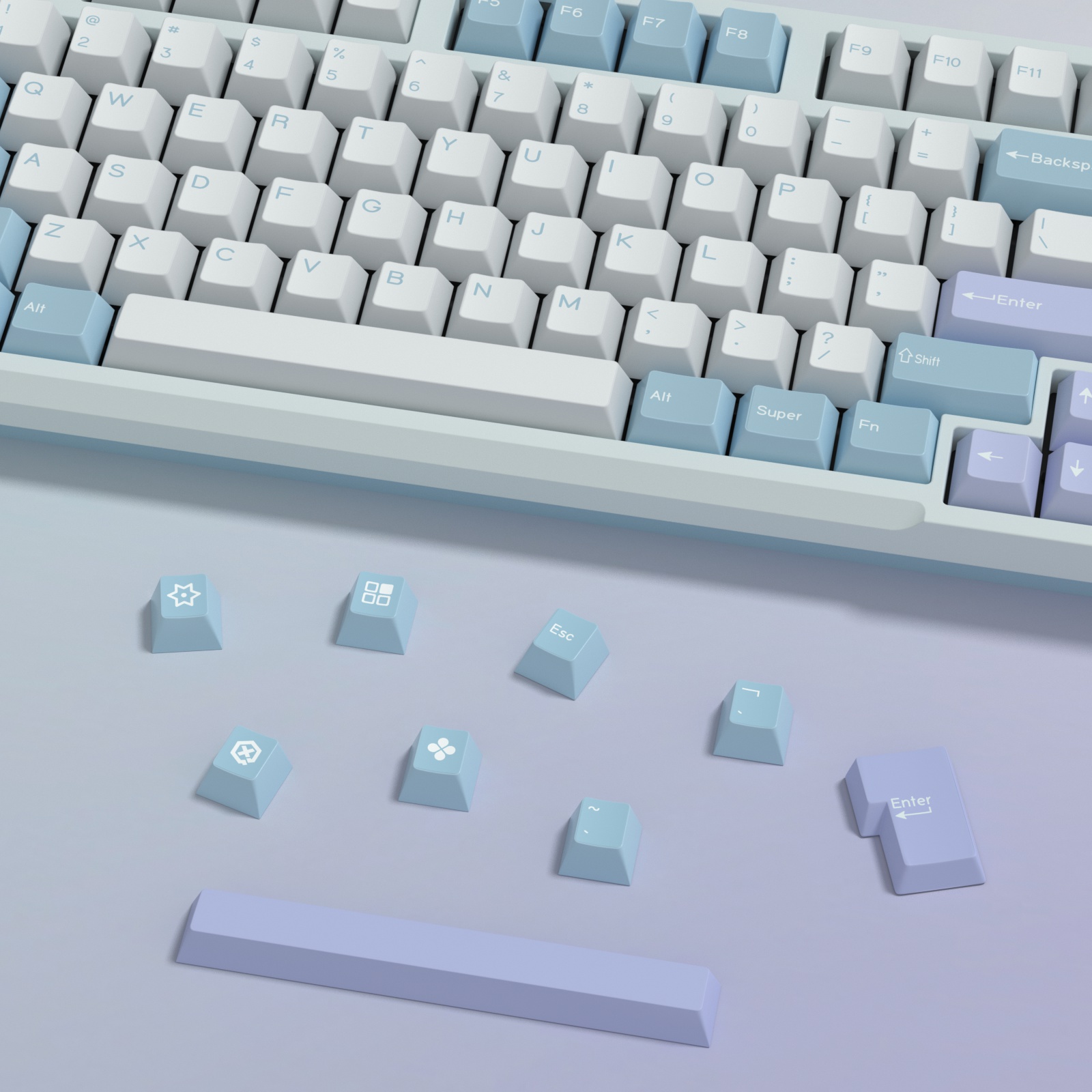 KBDiy GMK Illusion Keycap Cher - Gaming Keyboard No Number Pad incelemesi ve fiyatı