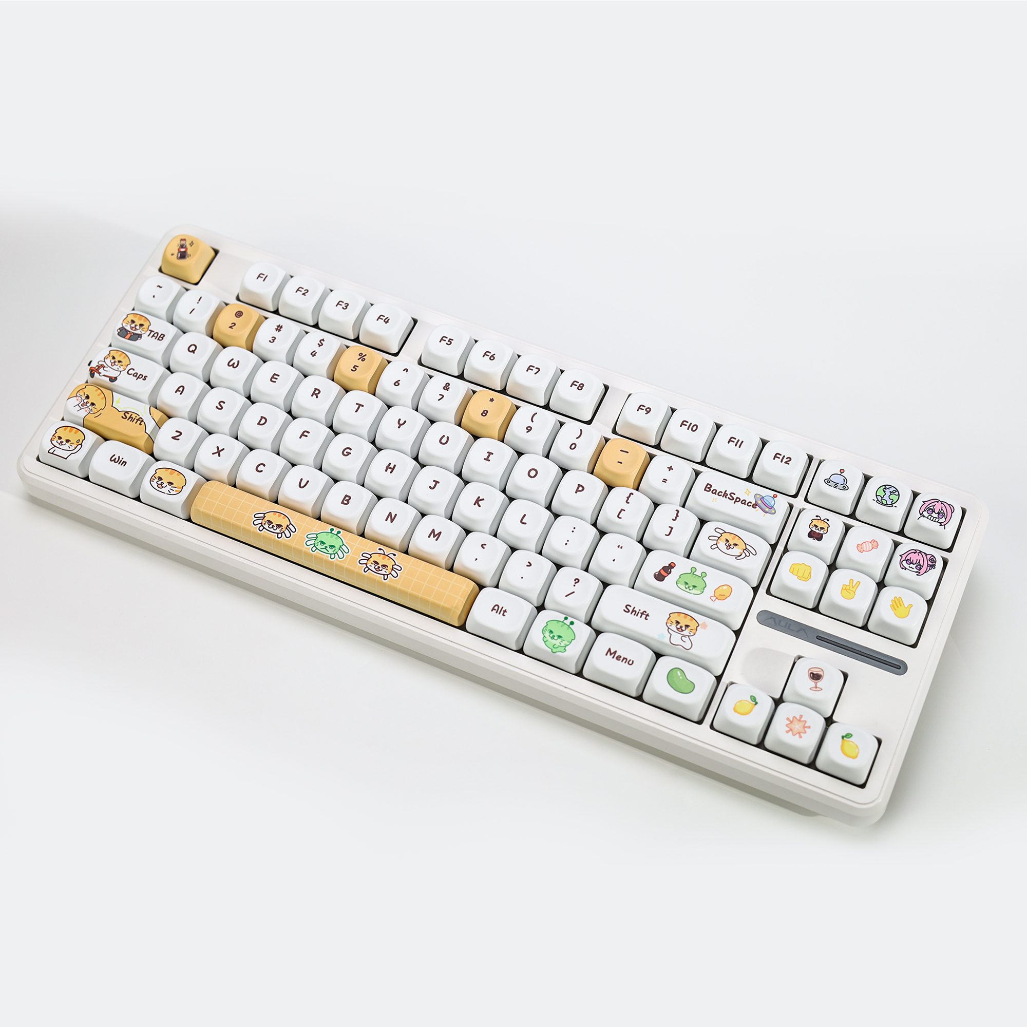 KBDiy Cute Bad Cat Theme Keyca - Gaming Keyboard No Number Pad incelemesi ve fiyatı
