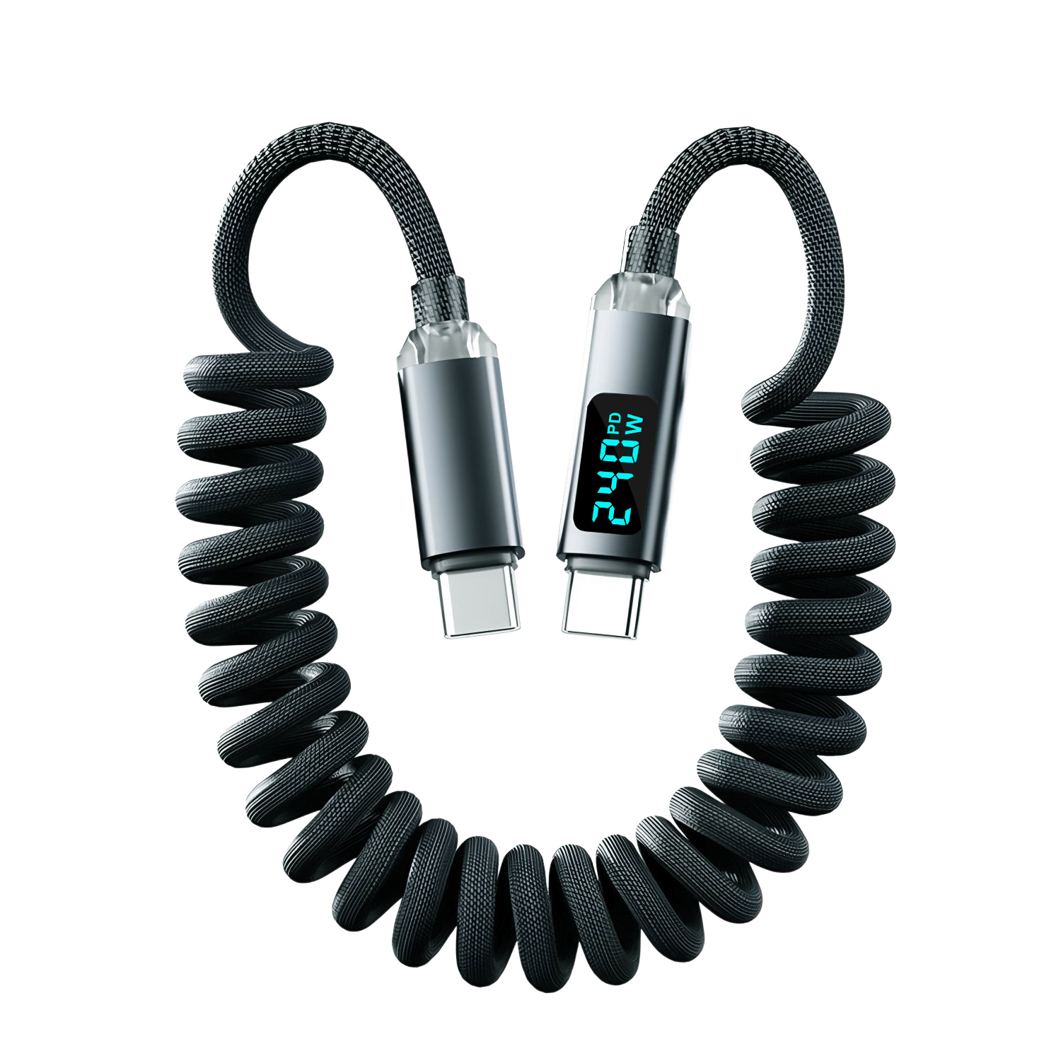 Dual Type C 120W Quick Chargin - Coiled Usb Cable incelemesi ve fiyatı