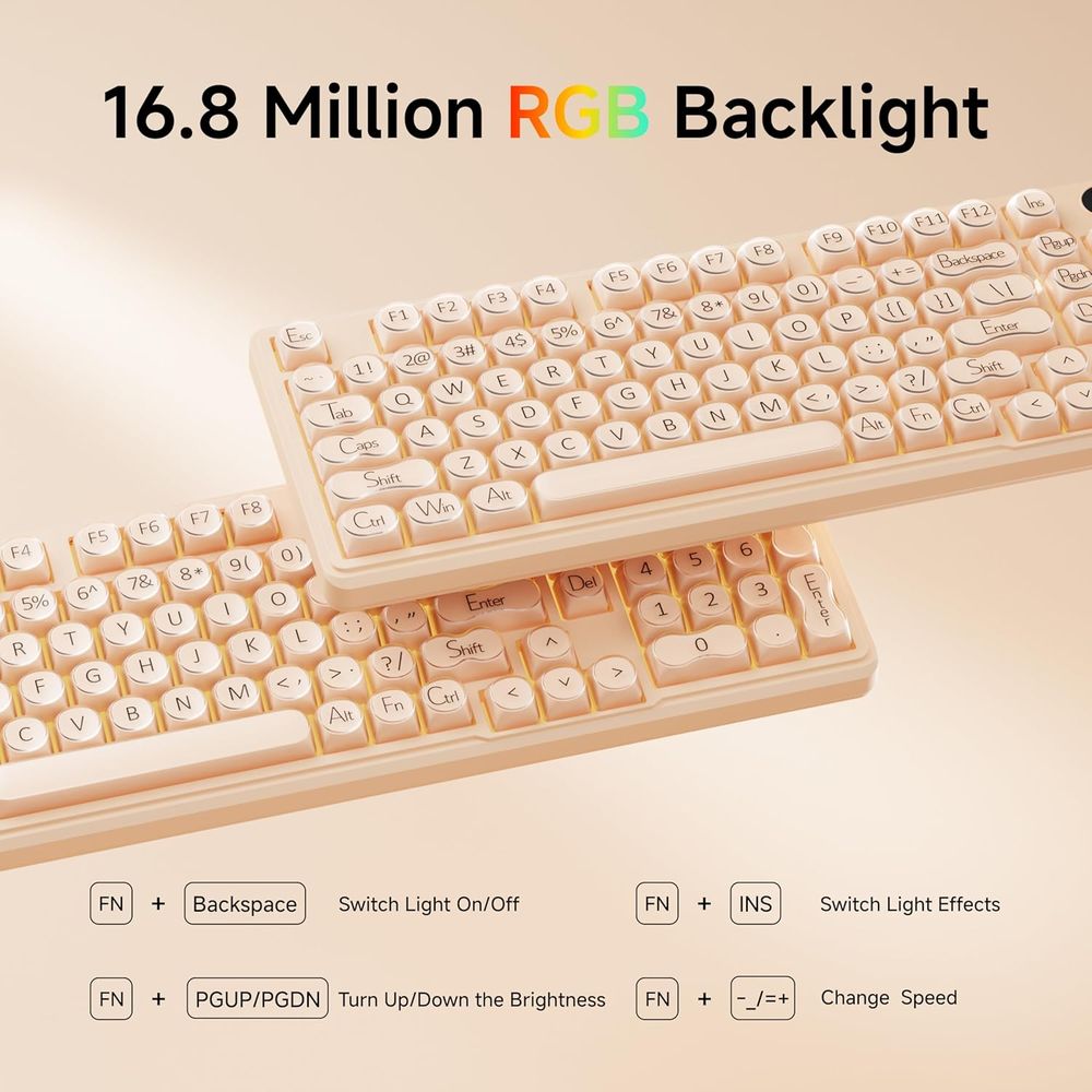 98-Key Creamy Gaming Keyboard  - Gaming Keyboard No Number Pad incelemesi ve fiyatı