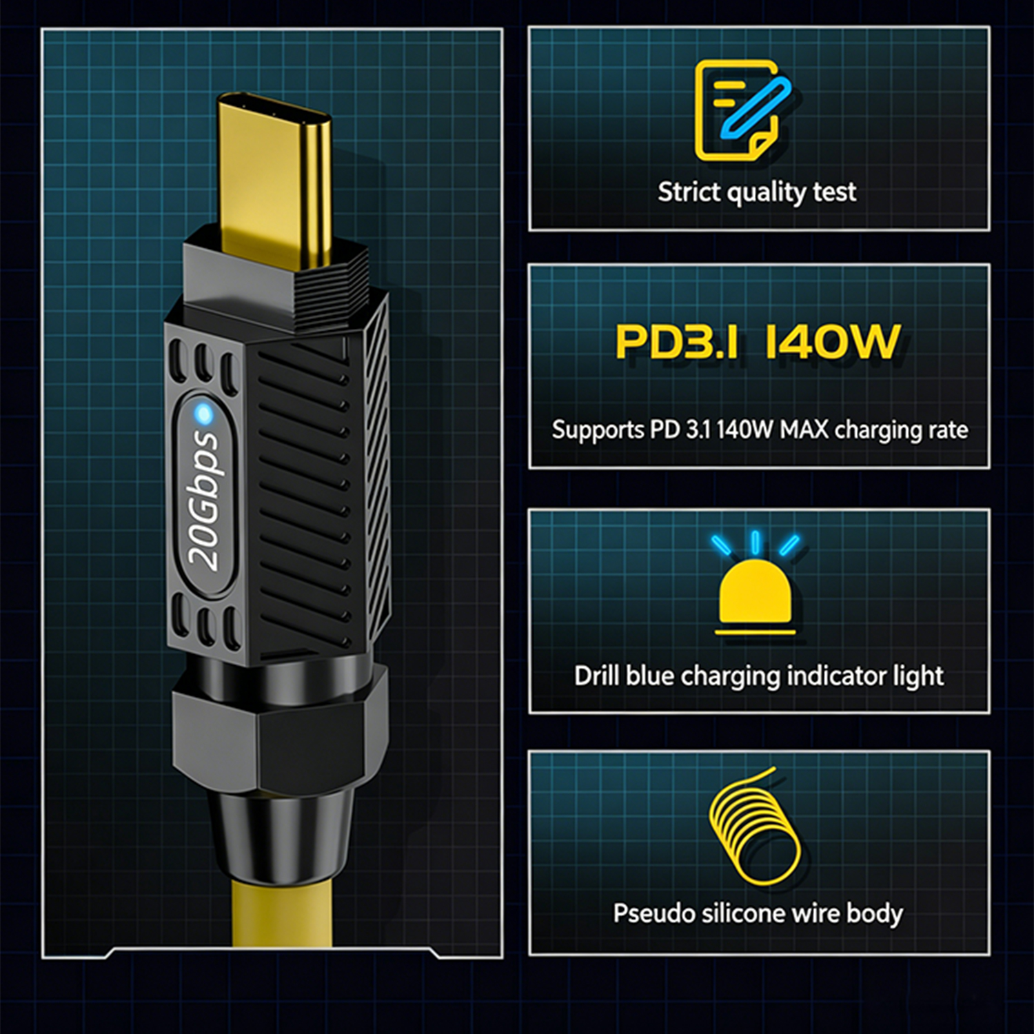 PD 3.1 140W USB Type C Fast Ch - Coiled Usb Cable incelemesi ve fiyatı