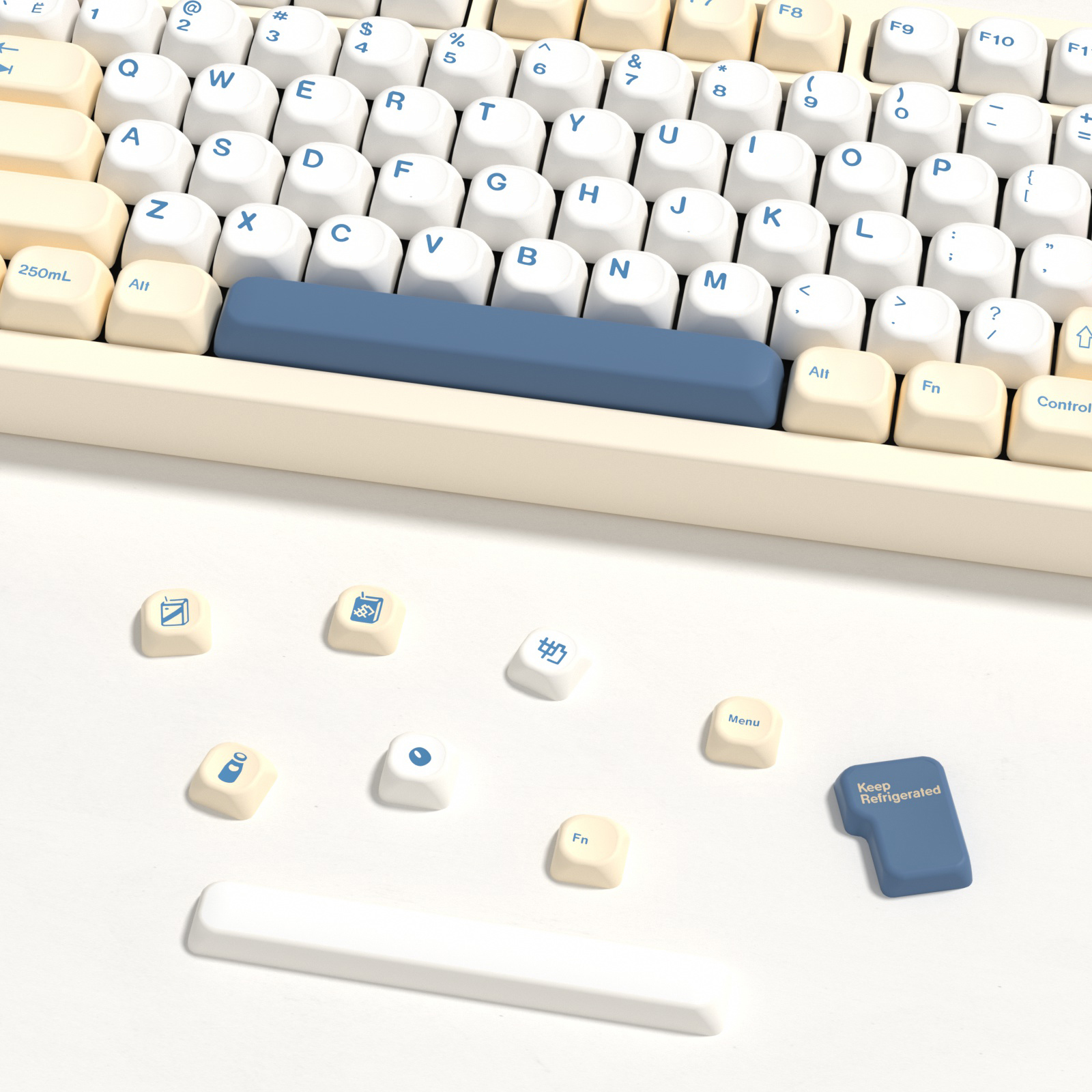 KBDiy GMK Soymilk Keycaps Retr - Gaming Keyboard No Number Pad incelemesi ve fiyatı