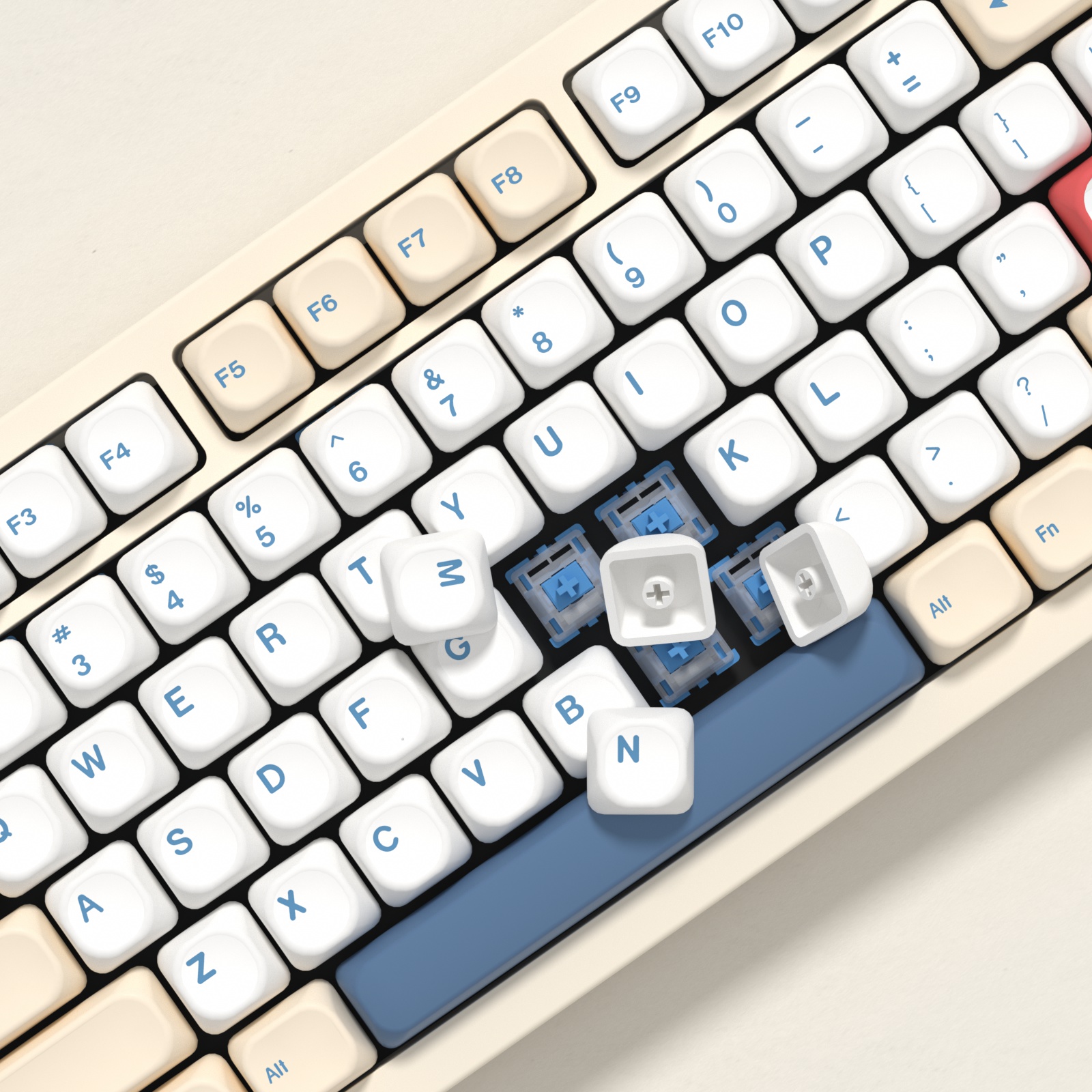 KBDiy GMK Soymilk Keycaps Retr - Gaming Keyboard No Number Pad incelemesi ve fiyatı
