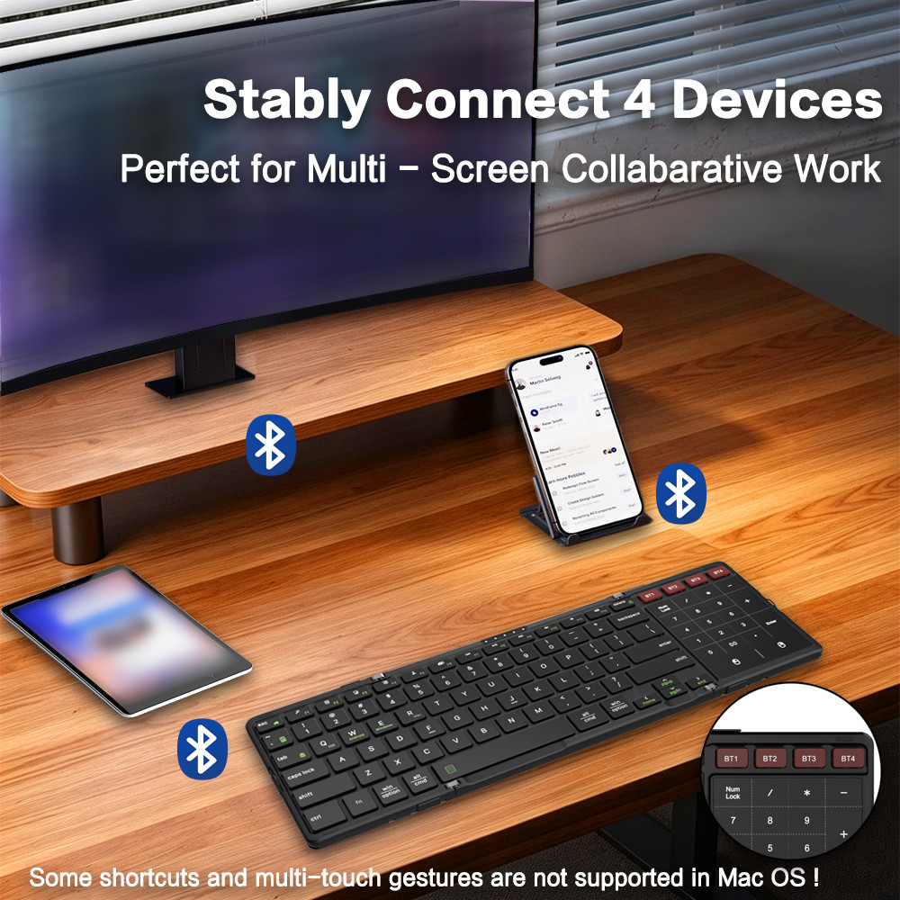 JOMAA Foldable Bluetooth Keybo - Gaming Keyboard No Number Pad incelemesi ve fiyatı
