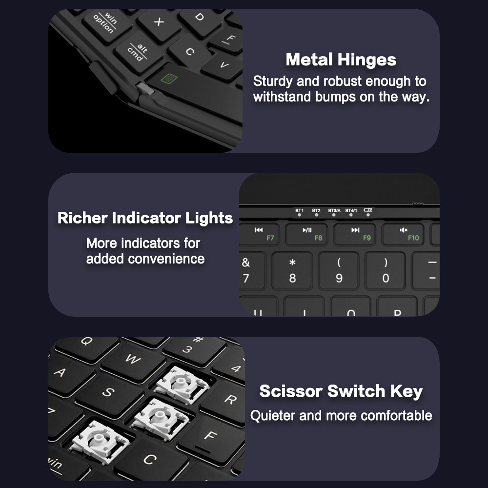 JOMAA Foldable Bluetooth Keybo - Gaming Keyboard No Number Pad incelemesi ve fiyatı