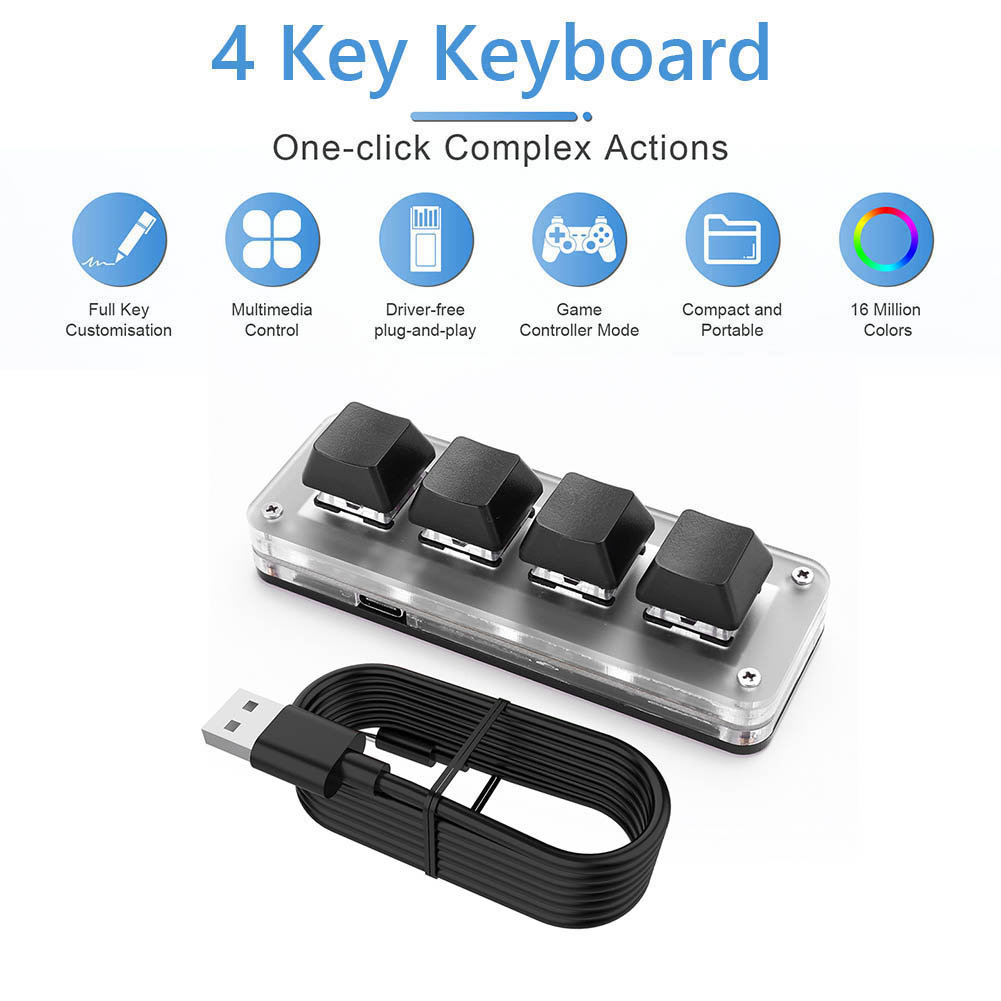 3 Key 1 Knob/4 Key One Handed  - Gaming Keyboard 1 Hand incelemesi ve fiyatı
