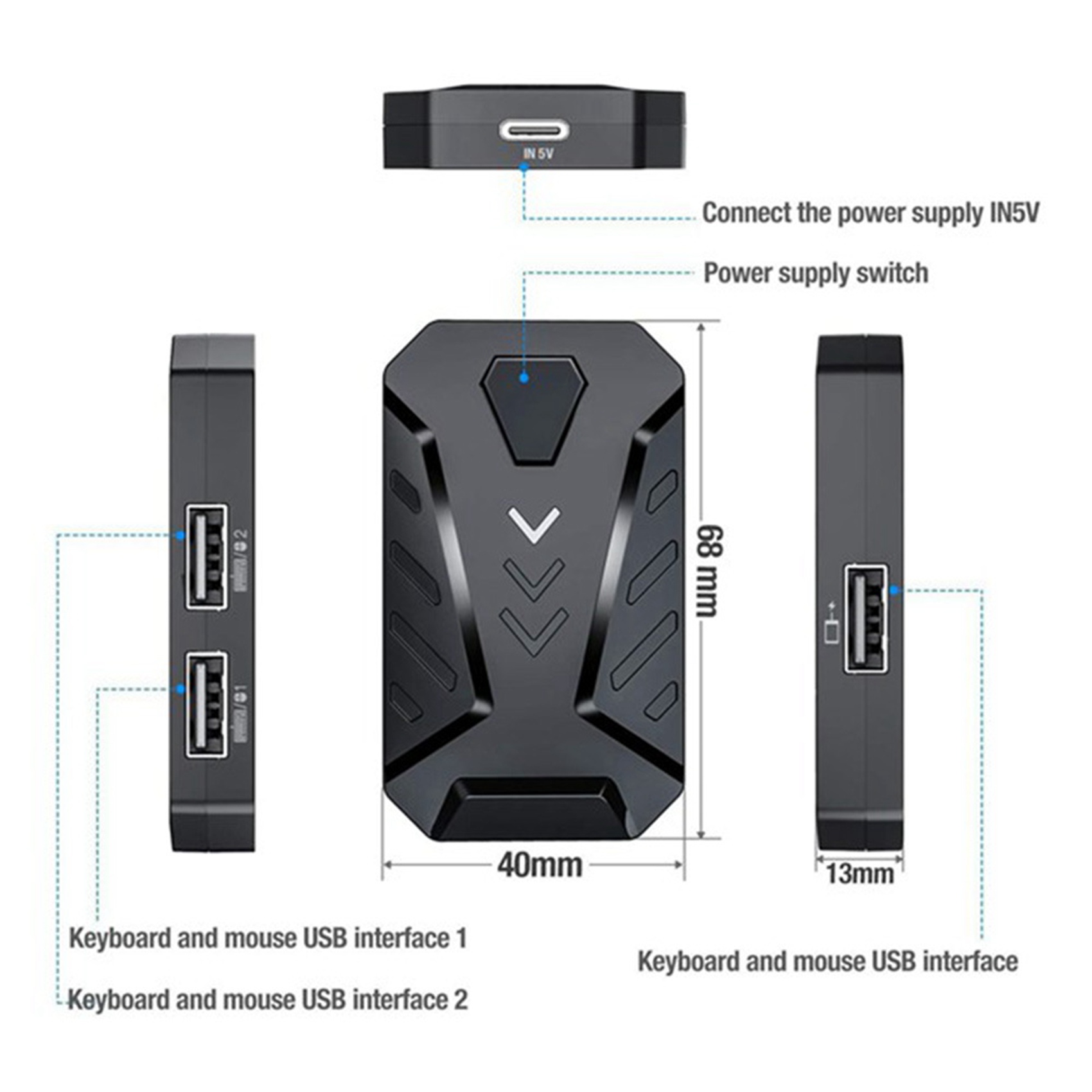 -A94Z Portable Mobile Gaming K - Gaming Keyboard And Mouse Converter For Mobile incelemesi ve fiyatı
