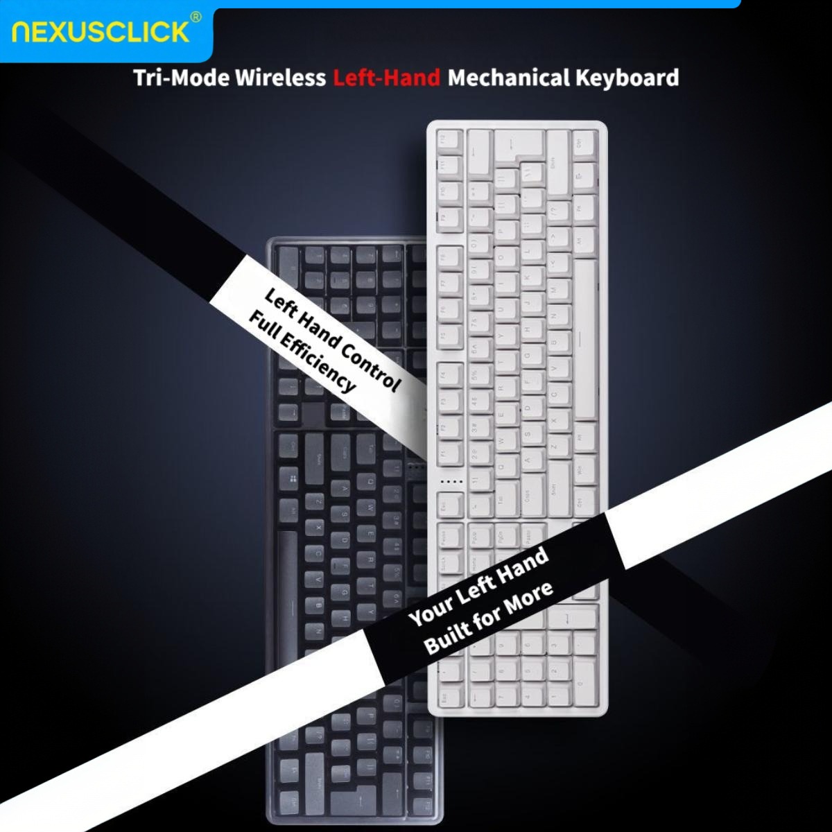 NexusClick Ergonomic Left Hand - Gaming Keyboard No Number Pad incelemesi ve fiyatı