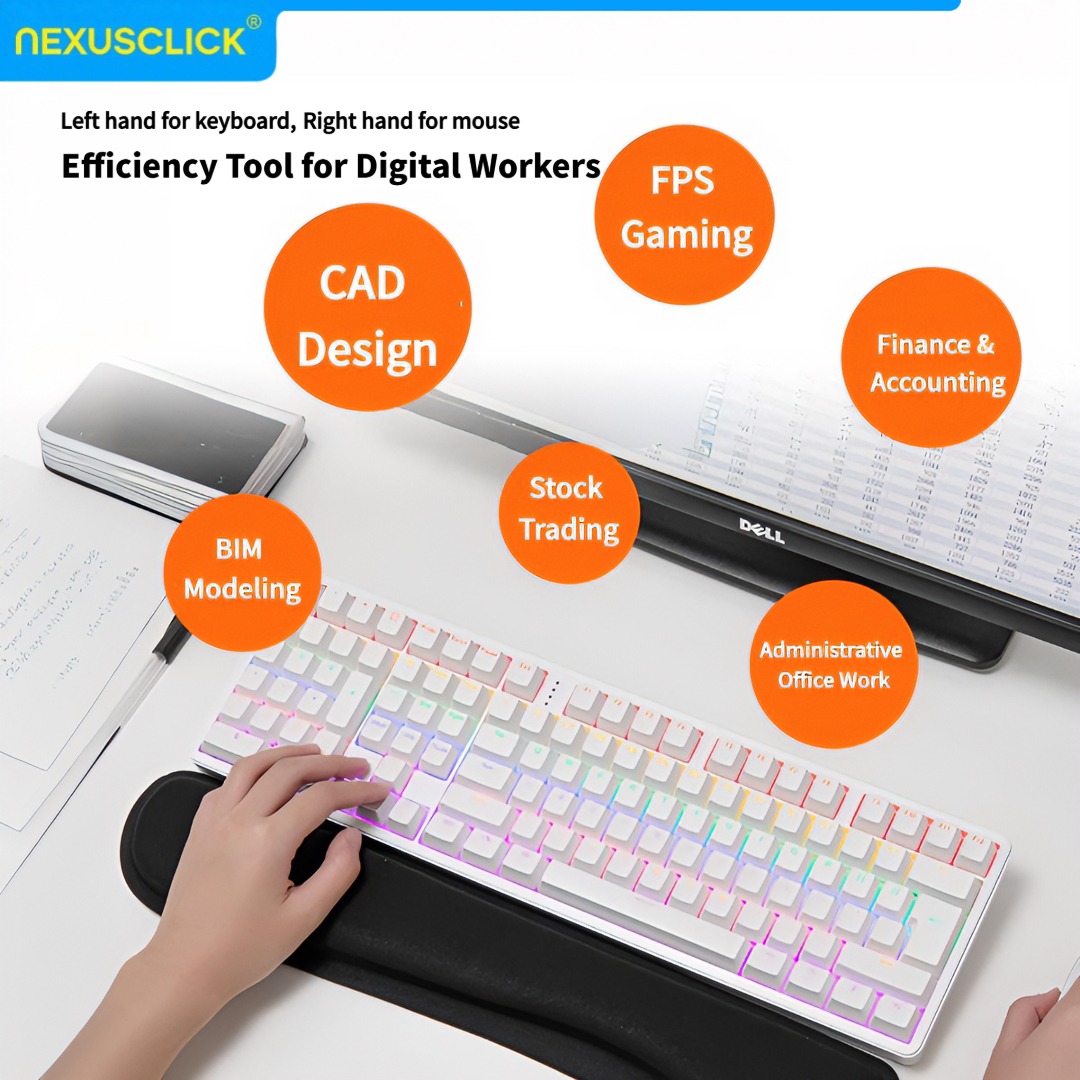 NexusClick Ergonomic Left Hand - Gaming Keyboard No Number Pad incelemesi ve fiyatı